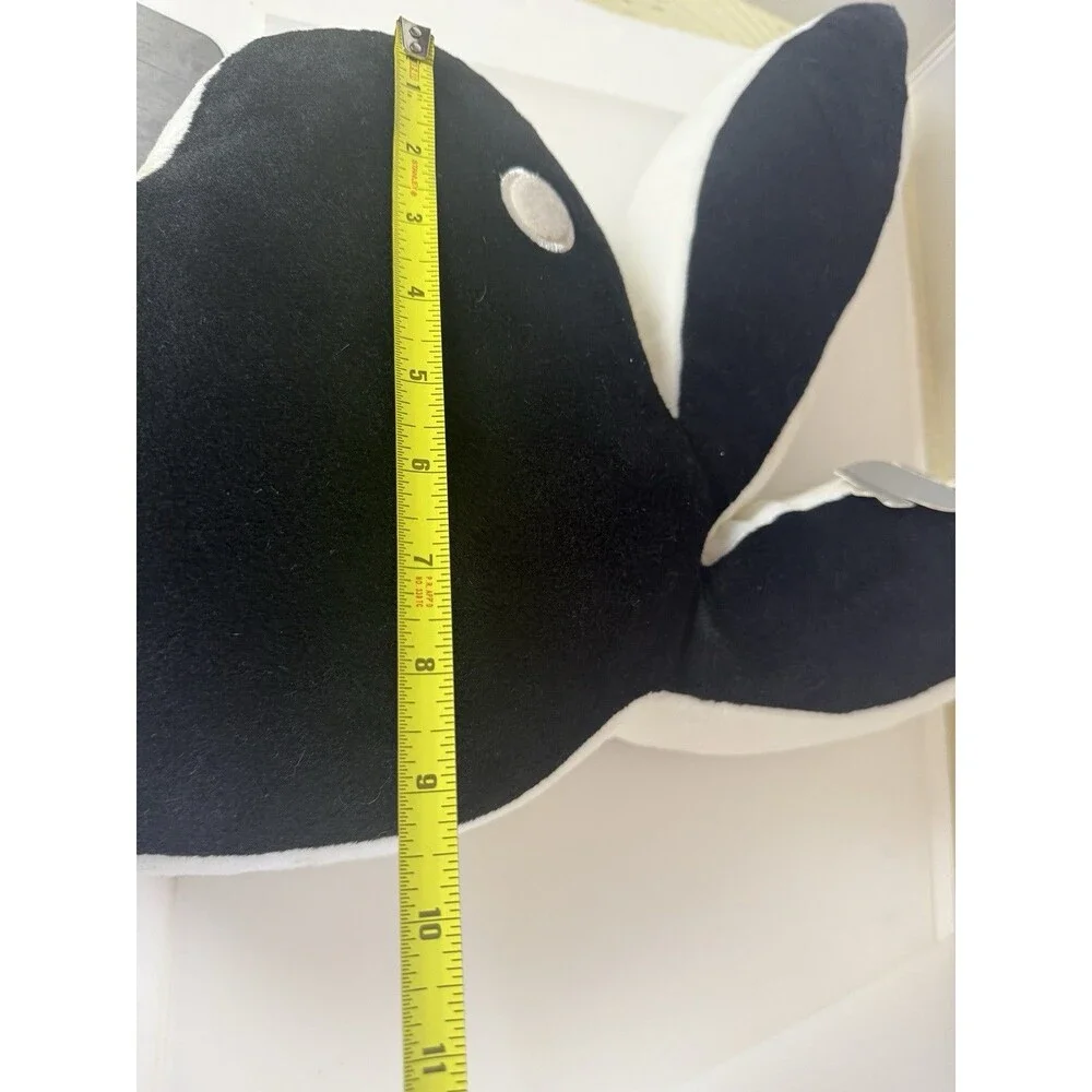 Vintage 2003 Playboy Bunny Head Shaped Pillow Black White Plush w/ Tags, Y2K